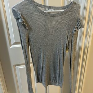 Madewell lightweight shirt, gently used, soft with ruffles on shoulder.